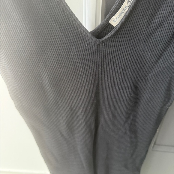 Express Black Ribbed Tank Top - Picture 4 of 4